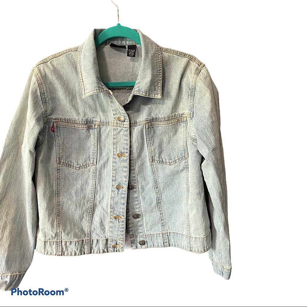 Chico’s light acid washed 1990’s Jean jacket 8